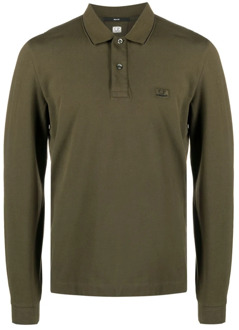 C.P. Company Klassieke Polo Shirts C.p. Company , Green , Heren - 2Xl,Xl,S