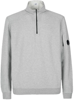 C.P. Company Licht Fleece Half Zip Sweatshirt C.p. Company , Gray , Heren - 2Xl,L