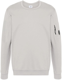 C.P. Company Lichtgrijze Fleece Sweater C.p. Company , Gray , Heren - 2Xl,Xl,L,M