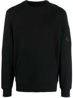 C.P. Company Logo Lens Patch Sweatshirt C.p. Company , Black , Heren - XL