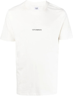 C.P. Company Logo T-Shirt Collectie C.p. Company , White , Heren - 2Xl,Xl,L,M,S,3Xl