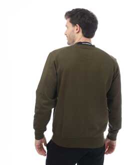 C.P. Company Men's C.P. Company Diagonal Raised Fleece Sweatshirt in Green Groen