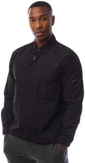 C.P. Company Men's C.P. Company Flatt Nylon Lens Overshirt in Black - maat Zwart