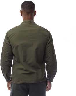C.P. Company Men's C.P. Company Flatt Nylon Lens Overshirt in Green Groen