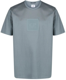 C.P. Company Metropolis Logo Badge T-Shirt C.p. Company , Gray , Heren - 2Xl,Xl,L