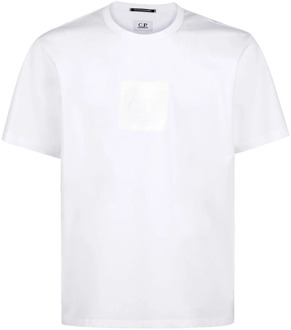 C.P. Company Metropolis Serie Wit Badge T-Shirt C.p. Company , White , Heren - L