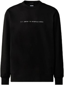 C.P. Company Metropolis Series Stretch Fleece Graphic Sweatshirt C.p. Company , Black , Heren - Xl,L,M,3Xl