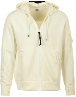 C.P. Company Moderne Diagonal Zip Sweatshirt C.p. Company , White , Heren - Xl,L
