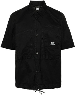 C.P. Company Nylon Microgeweven Shirt C.p. Company , Black , Heren - 2Xl,Xl,L,M,S