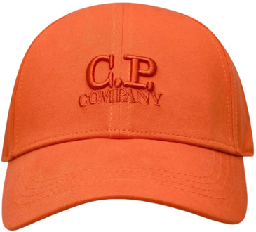 C.P. Company Oranje pet met klep en geborduurd logo C.p. Company , Orange , Heren - M,S,Xs