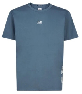 C.P. Company Orion Blue Korte Mouw T-shirt - Heren C.p. Company , Blue , Heren - Xl,L,M,S