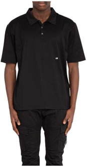 C.P. Company Polo Shirts C.p. Company , Black , Heren - 2Xl,Xl,L