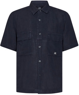 C.P. Company Short Sleeve Shirts C.p. Company , Blue , Heren - L,M,S