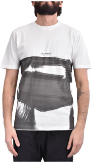 C.P. Company T-shirt met korte mouwen en punk-geïnspireerde print C.p. Company , White , Heren - L