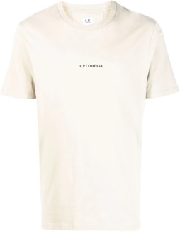 C.P. Company T-Shirts C.p. Company , Beige , Heren - 2Xl,Xl,L,M,S