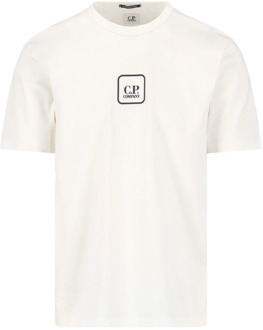 C.P. Company Witte T-shirts en Polos C.p. Company , White , Heren - 2Xl,L,M,S