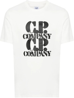 C.P. Company Witte T-shirts en Polos C.p. Company , White , Heren - Xl,L,S