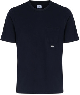 C.P. Company Zak T-shirt C.p. Company , Blue , Heren - Xl,L,M
