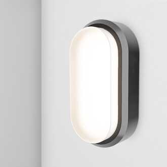 C-Series - LED Plafondlamp zwart ovaal - Wandlamp - Scheepslamp - IP54 - 18 Watt 1830lm - 4000K neutraal wit - voor binnen en buiten