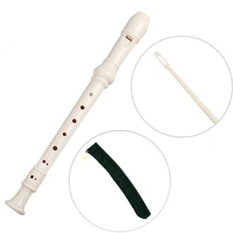 C Sleutel 8 Gaten Sopraan Descant Fluit Recorder Klarinet Voor Kids Instrument Beginners Met Vingerzetting Grafiek Cleaning Stick