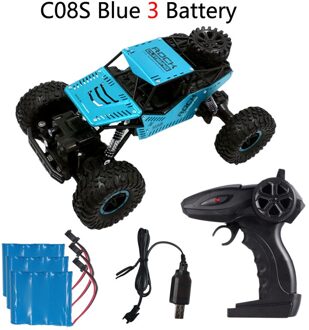 C08S Afstandsbediening Speelgoed Rc Auto 1:16 4WD Klimmen Auto Bigfoot Auto Off-Road Voertuig Speelgoed Voor Kinderen dubbele Motoren blauw 3B