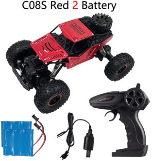 C08S Afstandsbediening Speelgoed Rc Auto 1:16 4WD Klimmen Auto Bigfoot Auto Off-Road Voertuig Speelgoed Voor Kinderen dubbele Motoren rood 2B