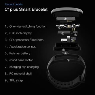 C1plus Color Screen Smart Bracelet Multi-Function Sports Bracelet