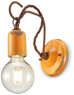 C665 wandlamp in vintage stijl, geel