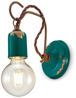 C665 wandlamp in vintage stijl, groen