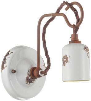 C665 wandlamp in vintage stijl wit