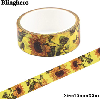 CA1485 Sunflower Washi Tape Paper Tape School Office Supplies DIY Scrapbooking Decorative Stickers Tape