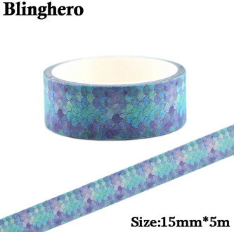 CA334 15mmX5m Kawaii Girl Decorative Fish Scale Washi Tape DIY Scrapbooking Masking Tape School Office Adhesive Tapes