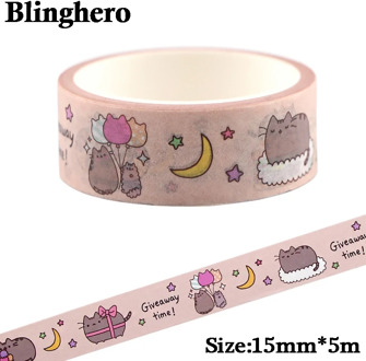 CA600 1.5cm x 5m Cute Cat Kawaii Washi Tape Set Japanese Paper Masking Tape Tapes Stickers Decor Stationery Tape Scrapbooking