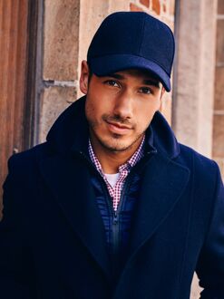 Caban Coat Wol Navy Donkerblauw - 48