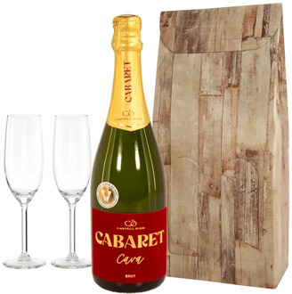 Cabaret Cava + 2 champagne glazen