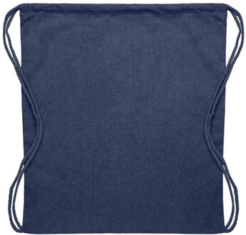 Cabetri kleurrijk gerecycled katoenen koordzakje Blauw - One size