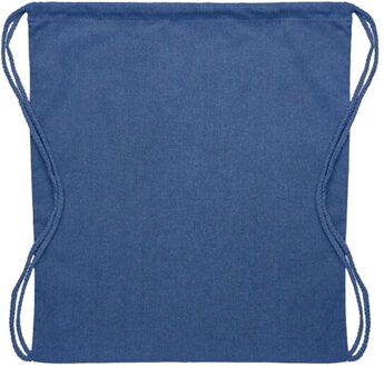 Cabetri kleurrijk gerecycled katoenen koordzakje Blauw - One size