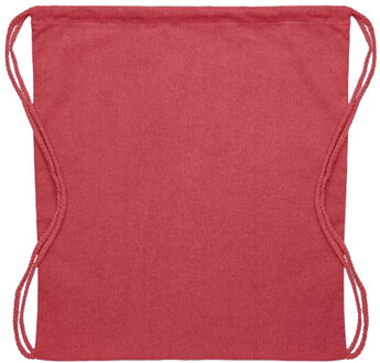 Cabetri kleurrijk gerecycled katoenen koordzakje Rood - One size