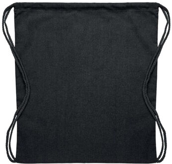 Cabetri kleurrijk gerecycled katoenen koordzakje Zwart - One size