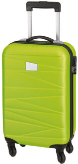 Cabine handbagage reis trolley koffer - met zwenkwielen - 55 x 35 x 20 cm - limegroen