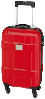 Cabine handbagage reis trolley koffer - met zwenkwielen - 55 x 35 x 20 cm - rood