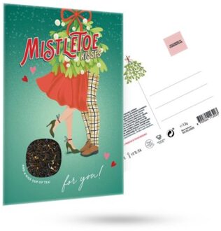 Cabinet of curiositeas - mistletoe kisses m/f thee wenskaart