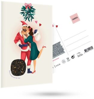 Cabinet of curiositeas - mommy kissing santa claus thee wenskaart