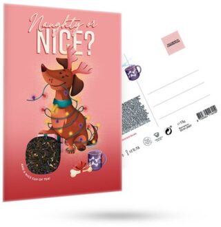 Cabinet of curiositeas - naughty or nice? dog thee wenskaart