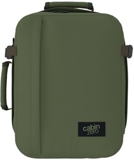 Cabinzero Classic 28L Ultra Light Cabin Bag Tech georgian khaki handbagage Groen - H 39 x B 29.5 x D 20 cm