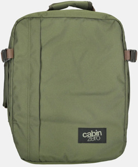 Cabinzero Classic 28L Ultra Light Cabin Bag Tech georgian khaki handbagage Groen - H 39 x B 29.5 x D 20 cm
