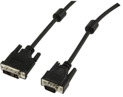 CABLE-195 video kabel adapter 1,8 m DVI-A VGA (D-Sub) Zwart