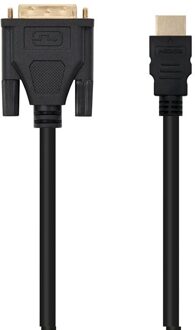 Cable hdmi-dvi nanocable 10.15.0502 - conectores dvi 18+1 macho-hdmi tipo a macho - 1.8 metros