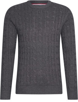 Cable pullover antraciet - maat 2XL Grijs