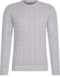 Cable pullover Grijs - XL
